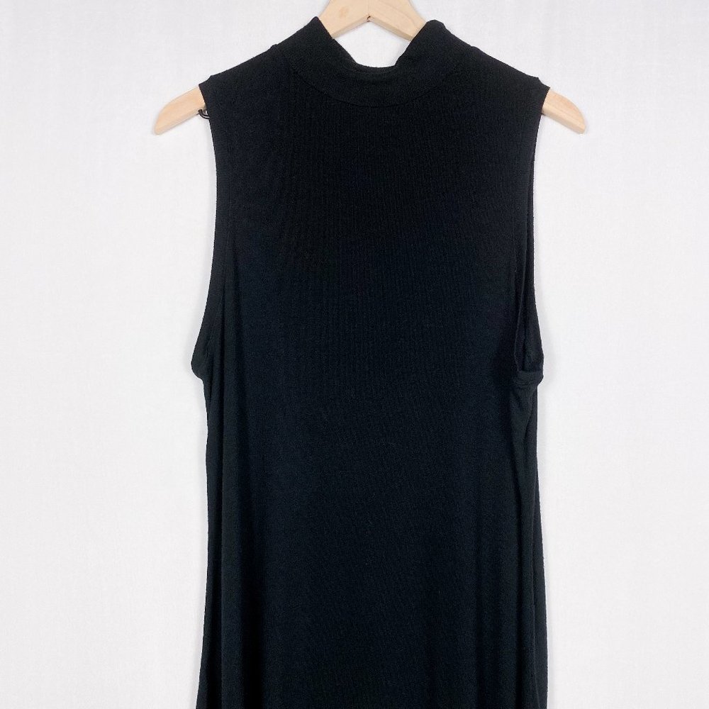 A New Day Mock Turtleneck Ribbed Sleeveless Top